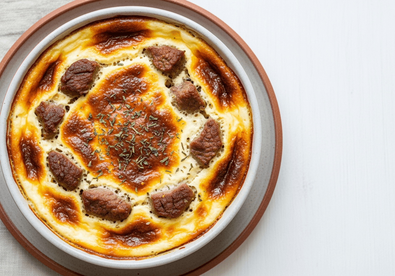 Tavë Kosi (Baked Lamb with Tangy Yogurt Custard)