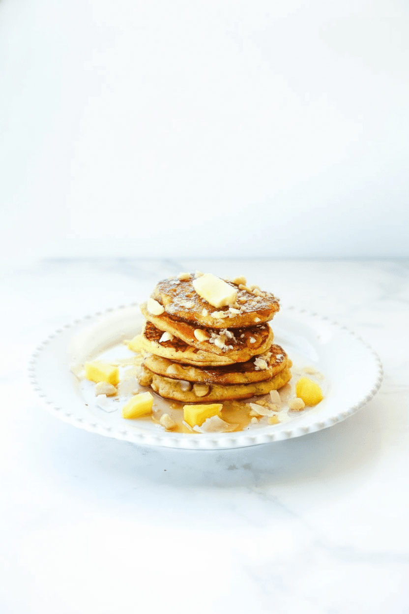 Boots-Style Banana Macadamia Nut Pancakes