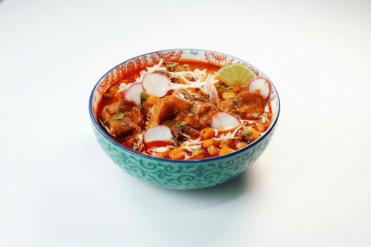 Pozole Rojo Express con Pollo