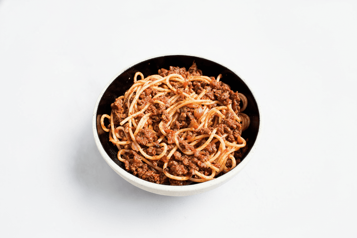 Leftover Keema Spaghetti