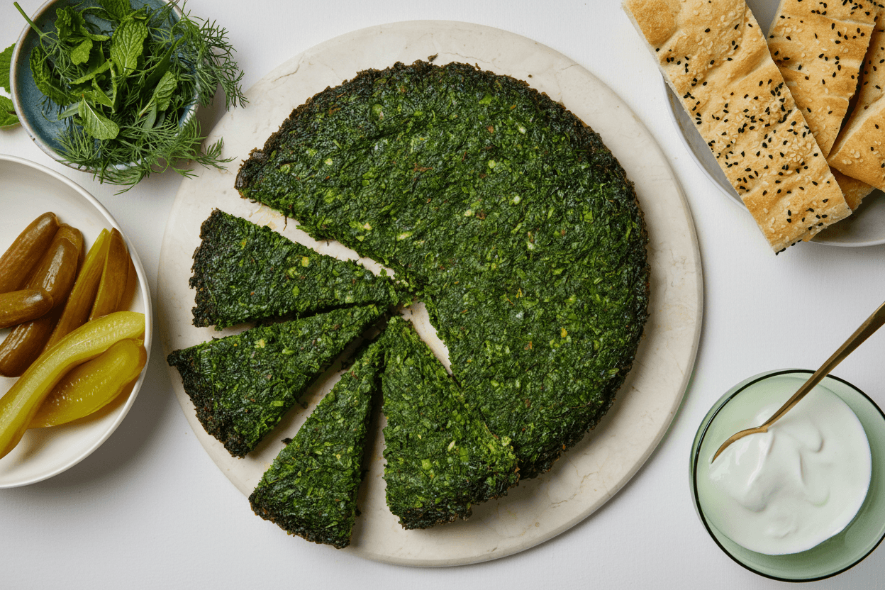 Quick Kuku Sabzi