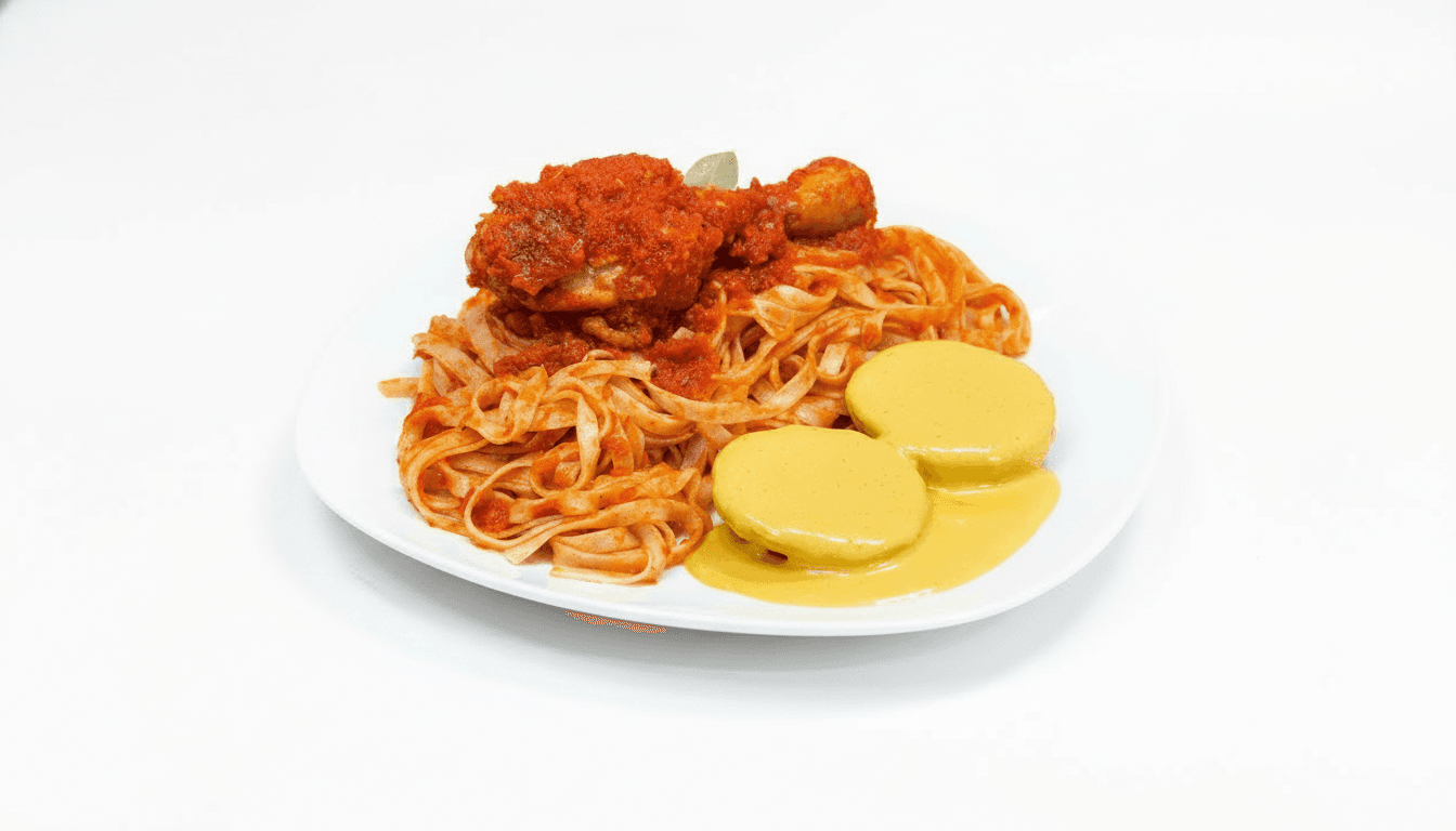 Tallarines Rojos con Pollo