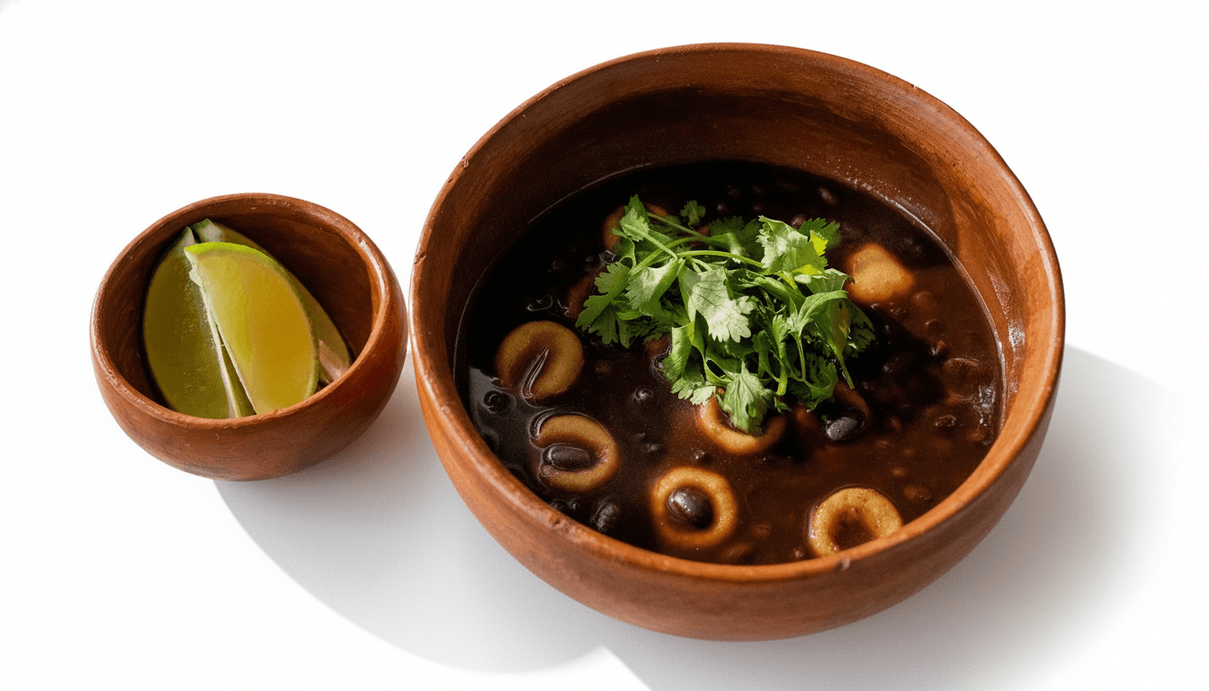 Sopa de Frijoles con Costilla y Masitas