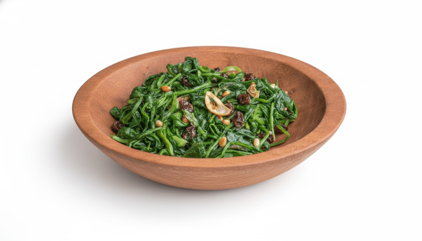 Verdure Amare con Uvetta e Pinoli