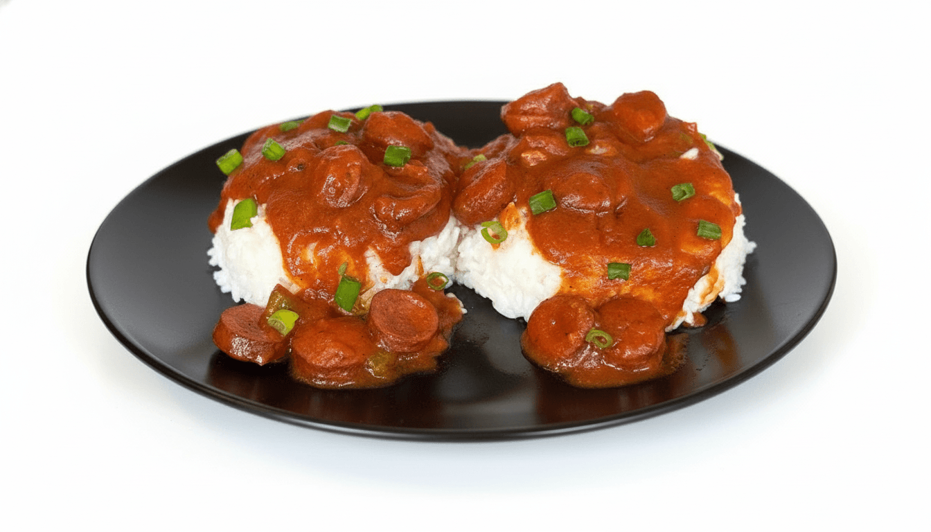 Old-Fashioned Tomato Gravy Over White Rice