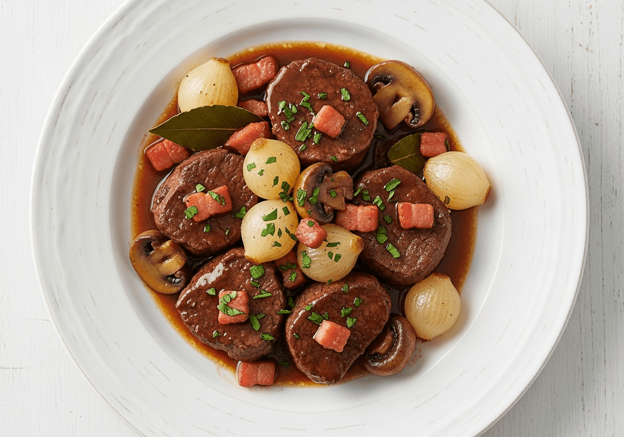 The 30-Minute Tenderloin Bourguignon