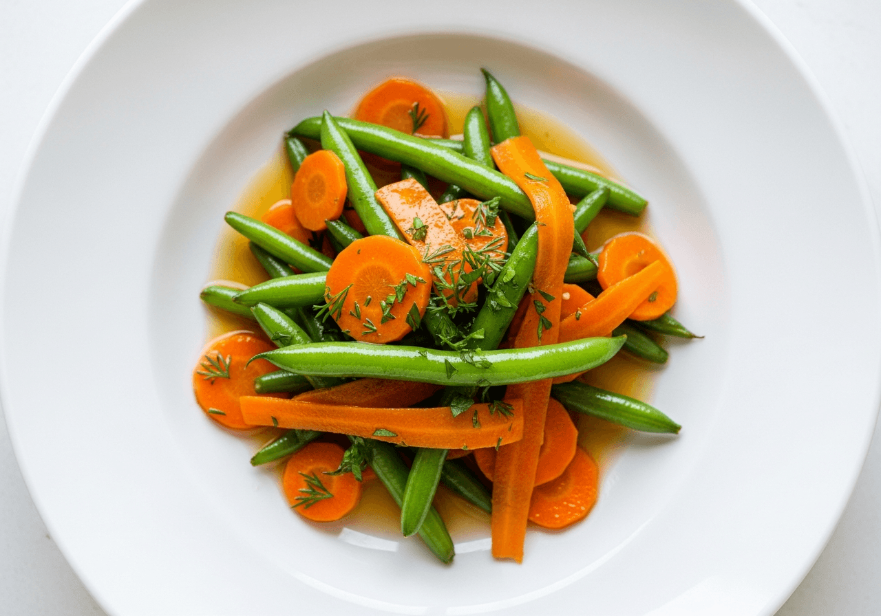 Fosolia (Caramelized Green Beans and Carrots)