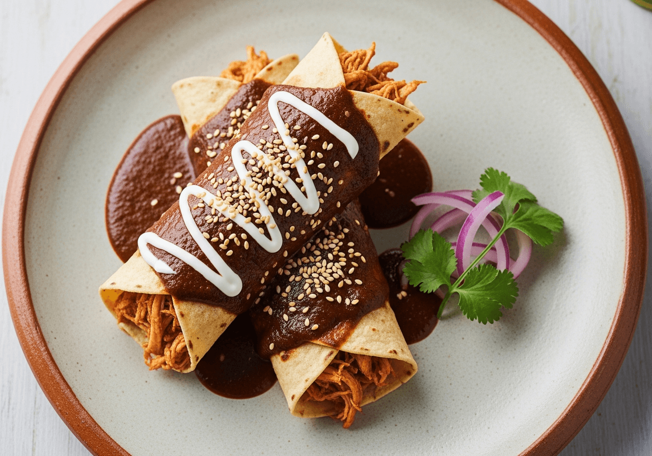 Enmoladas de Pollo Oaxaqueñas