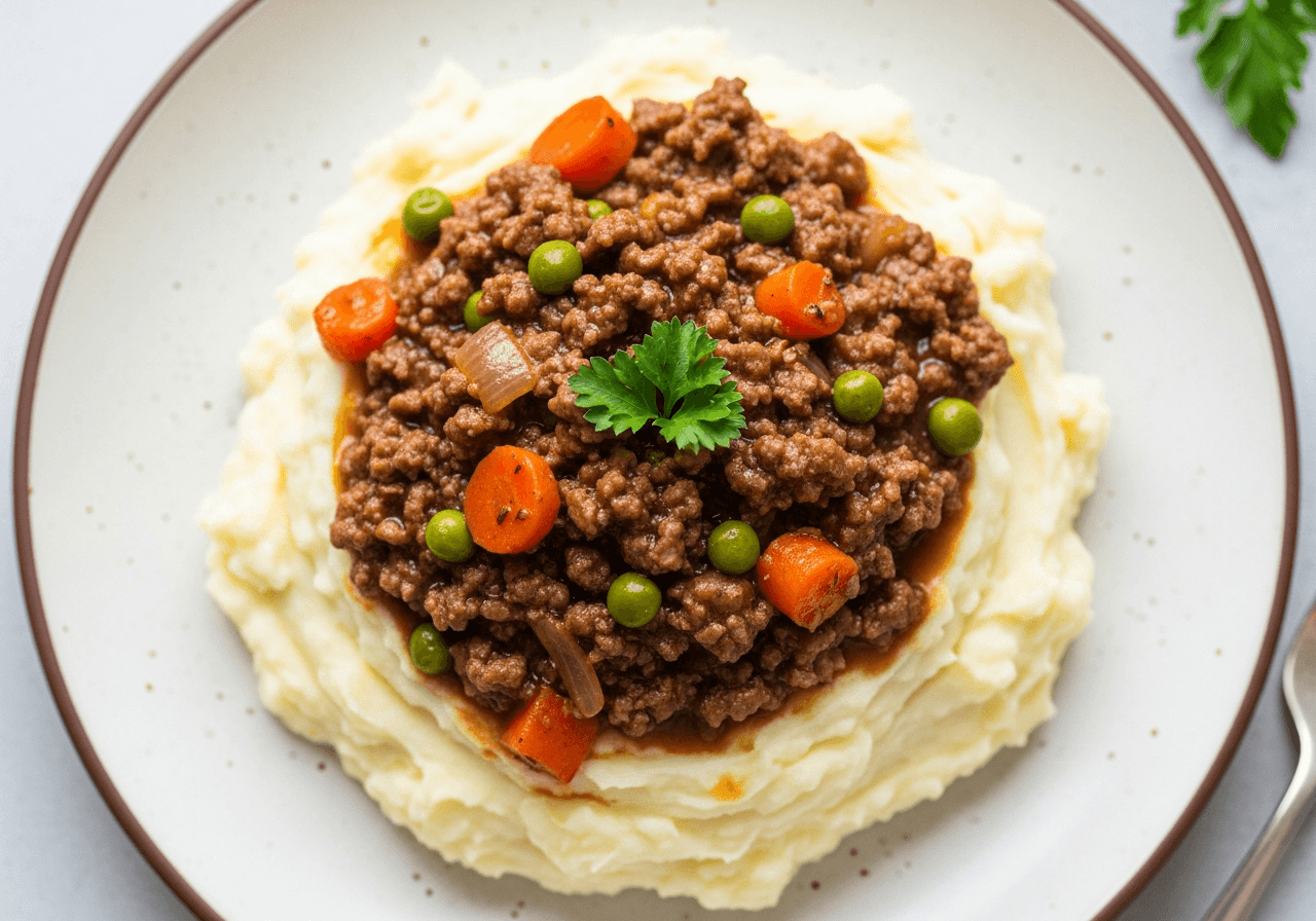 The 'Irish Mammy's' Savoury Mince over Mash