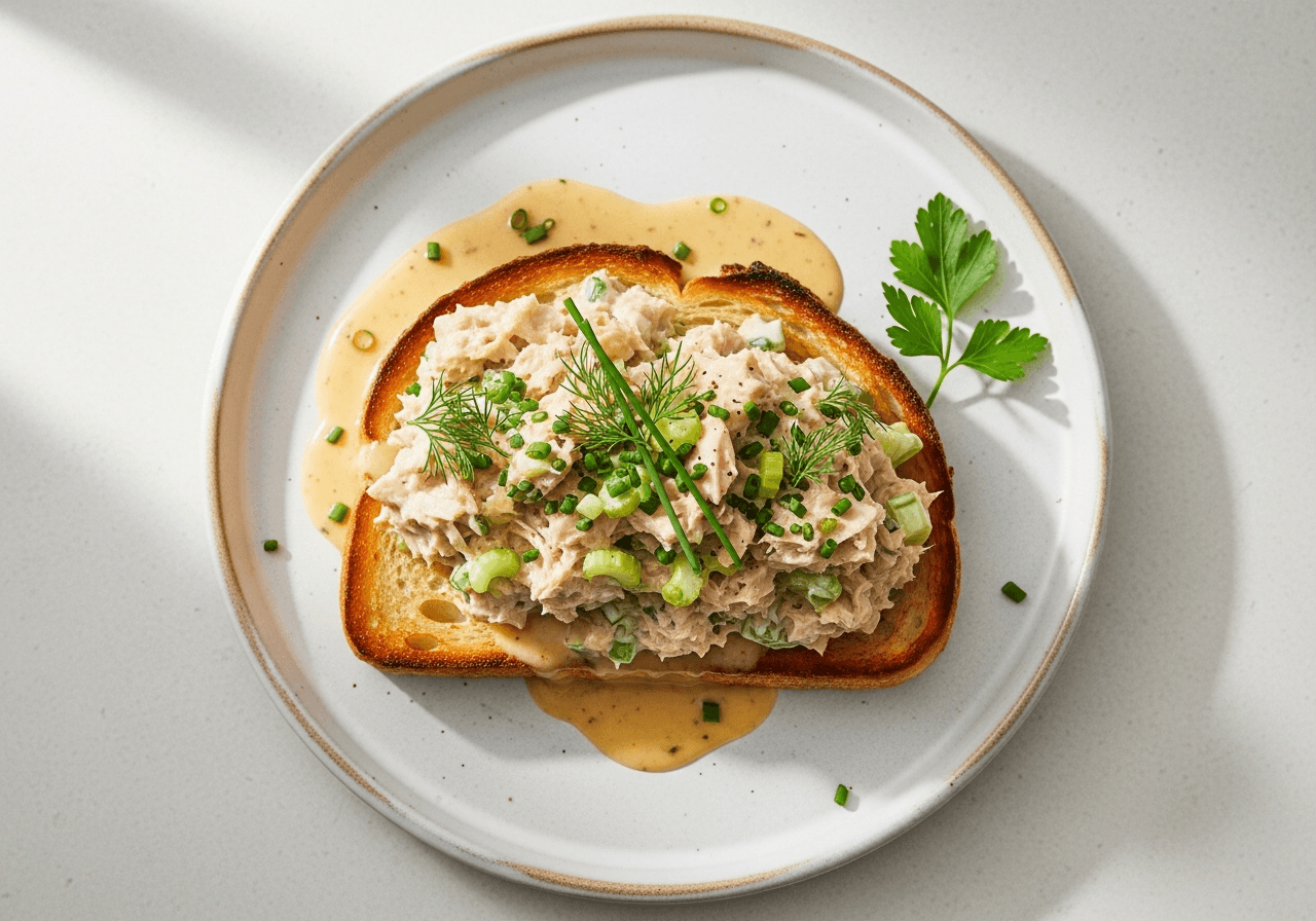 Creamed Tuna Over Toast (Elevated)