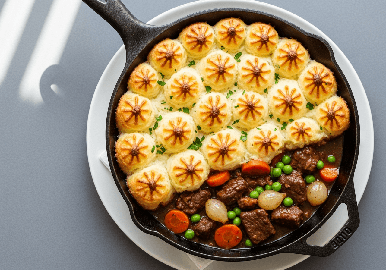 Skillet Stout & Beef Shepherd's Pie