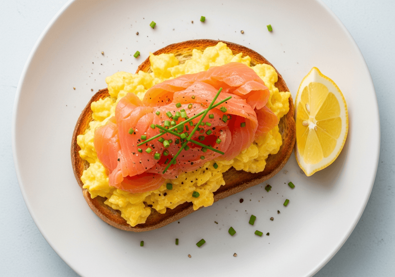 Special Occasion Smoked Salmon & Scrambled Egg Toast