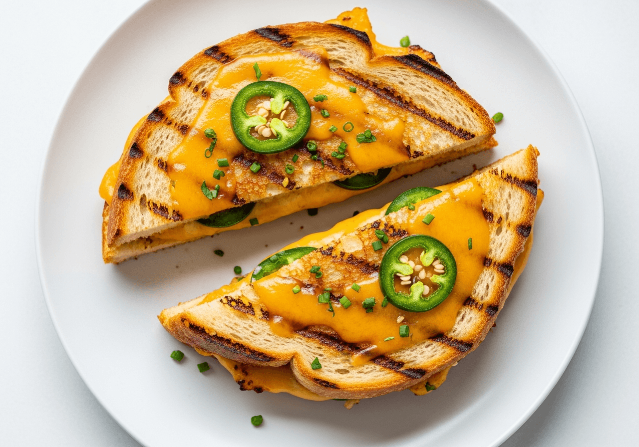 Spicy Irish Whiskey Cheddar Grilled Cheese