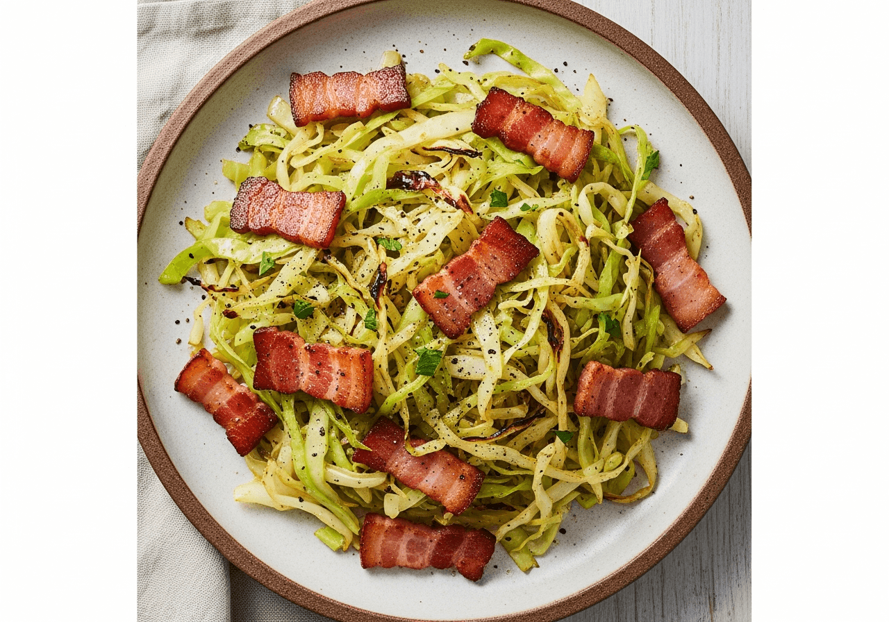 Working-Class Fried Cabbage and Bacon