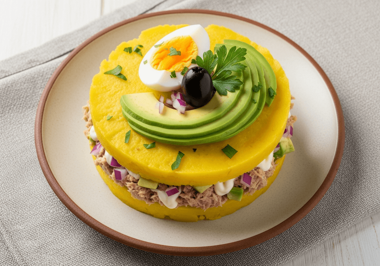 Chilled Yellow Potato and Tuna Causa