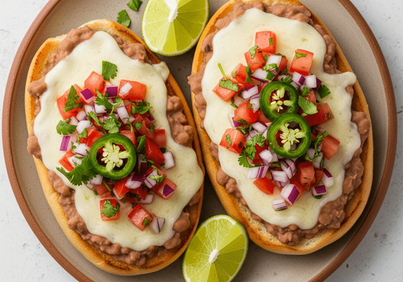 Molletes Clásicos con Pico de Gallo