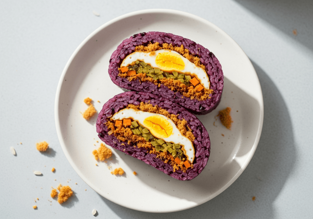 Zi Mi Fan Tuan (Purple Sticky Rice Roll)