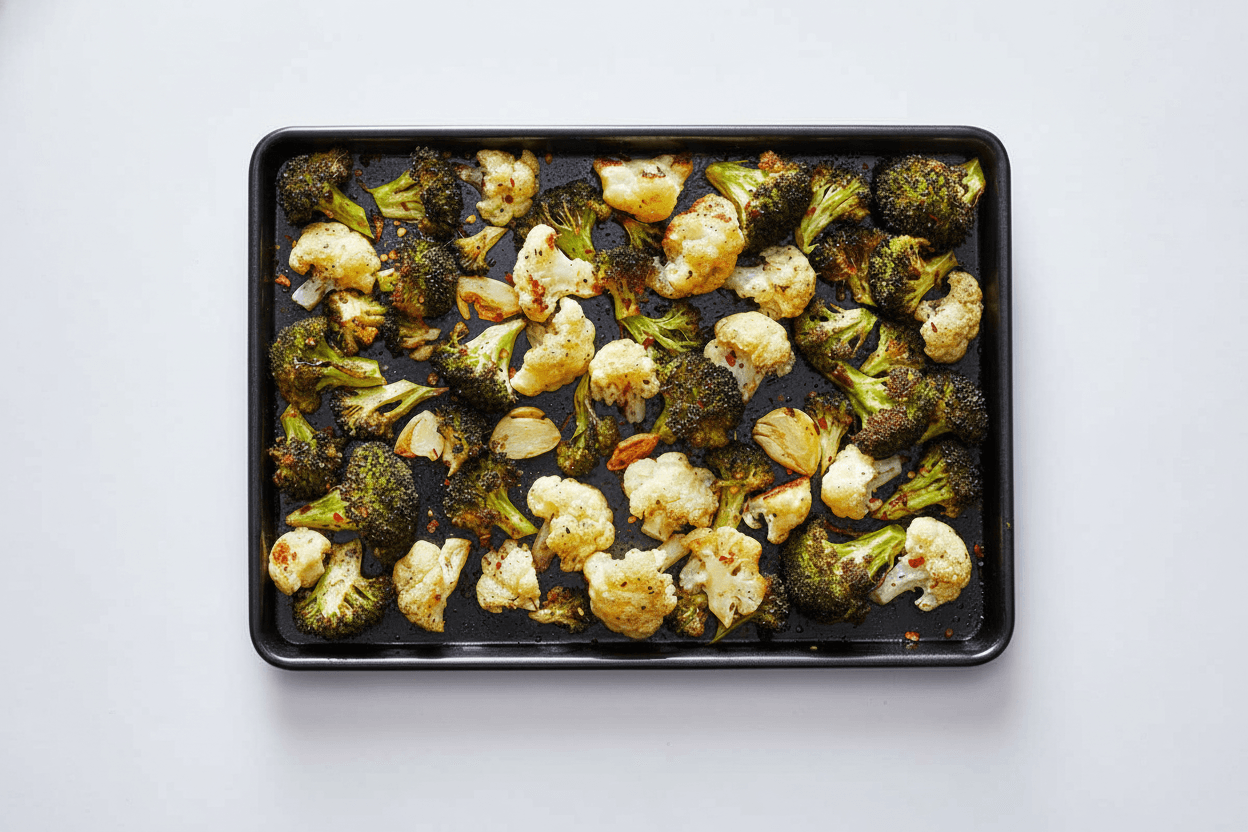 Charred Broccoli and Cauliflower