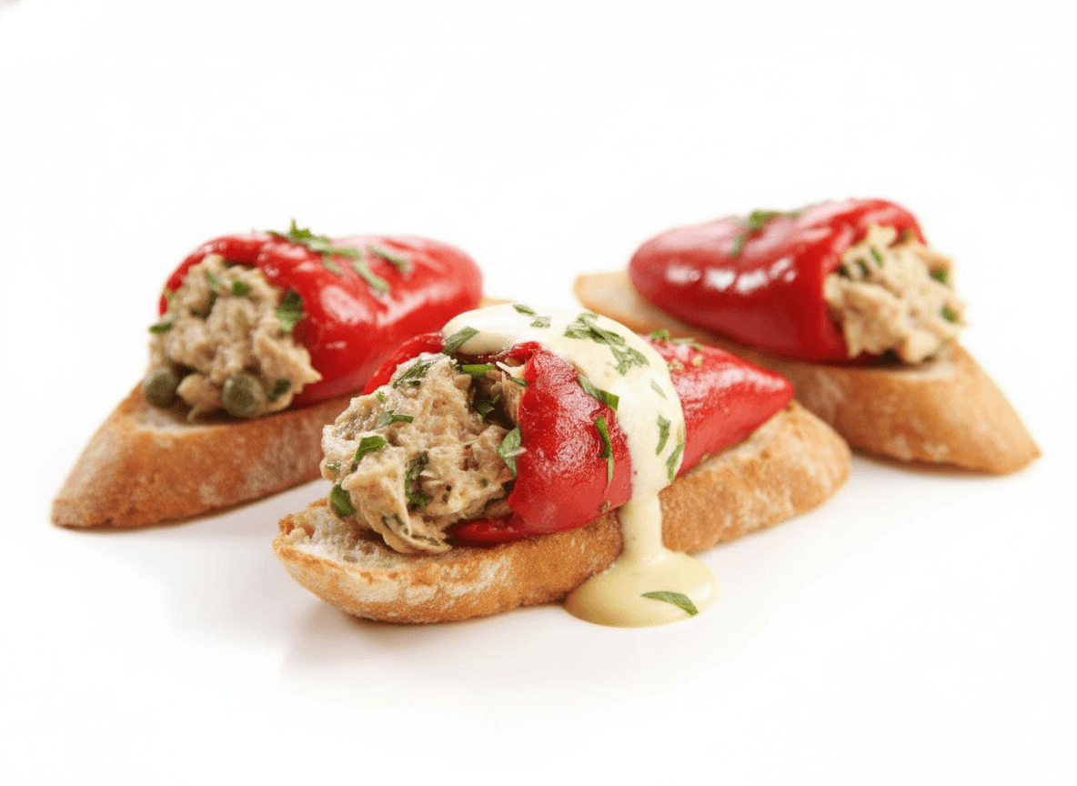 Tuna Ventresca and Caper Stuffed Piquillo Peppers