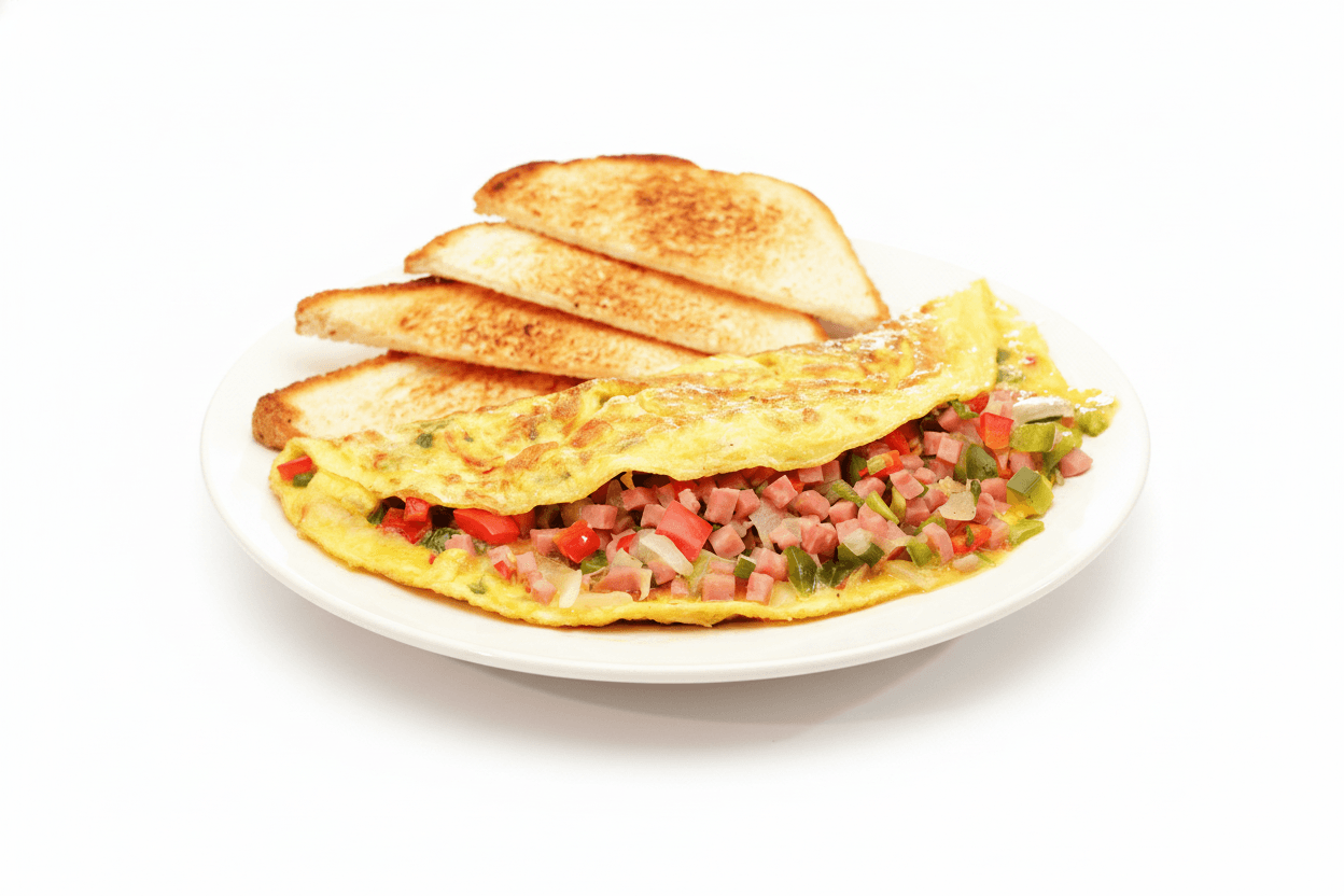 Lou Mitchell's-Style Jumbo Skillet Denver Omelet