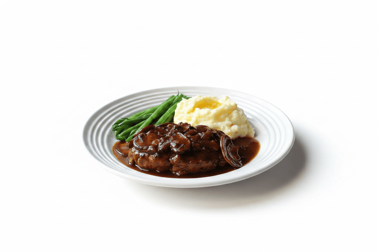 Mickey's Dining Car Smeared Salisbury Steak with Caramelized Onion Gravy