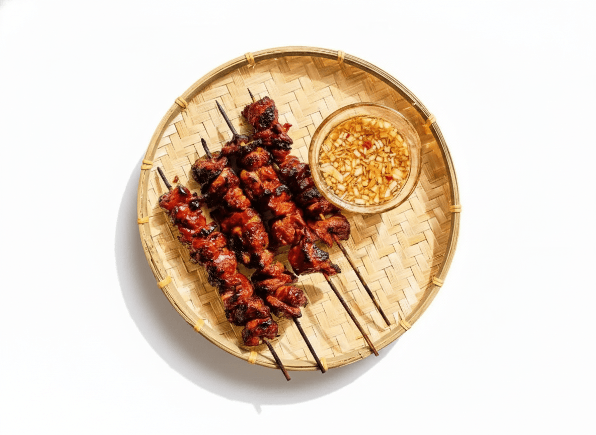 Filipino BBQ Pork Skewers with Banana Ketchup Glaze