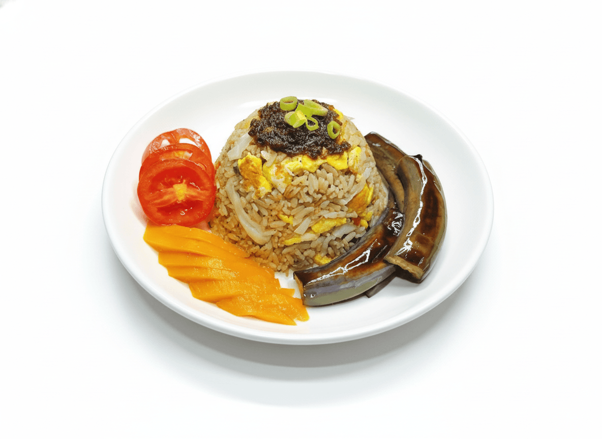 Granny Smith "Manggang Hilaw" Ensalada over Bagoong Fried Rice