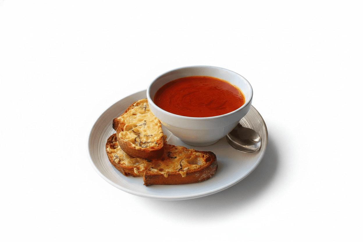 Tomatosoupa me Horiatiko Psomi