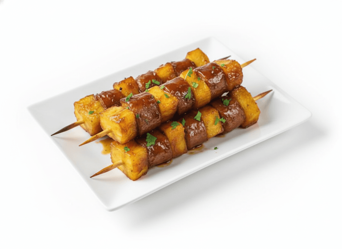 Pūpū-Style Portuguese Sausage & Pineapple Skewers