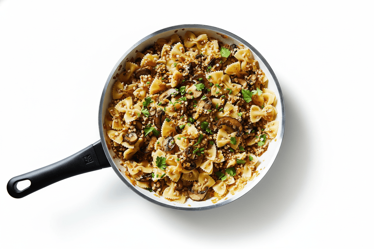 One-Pan Kasha Varnishkes