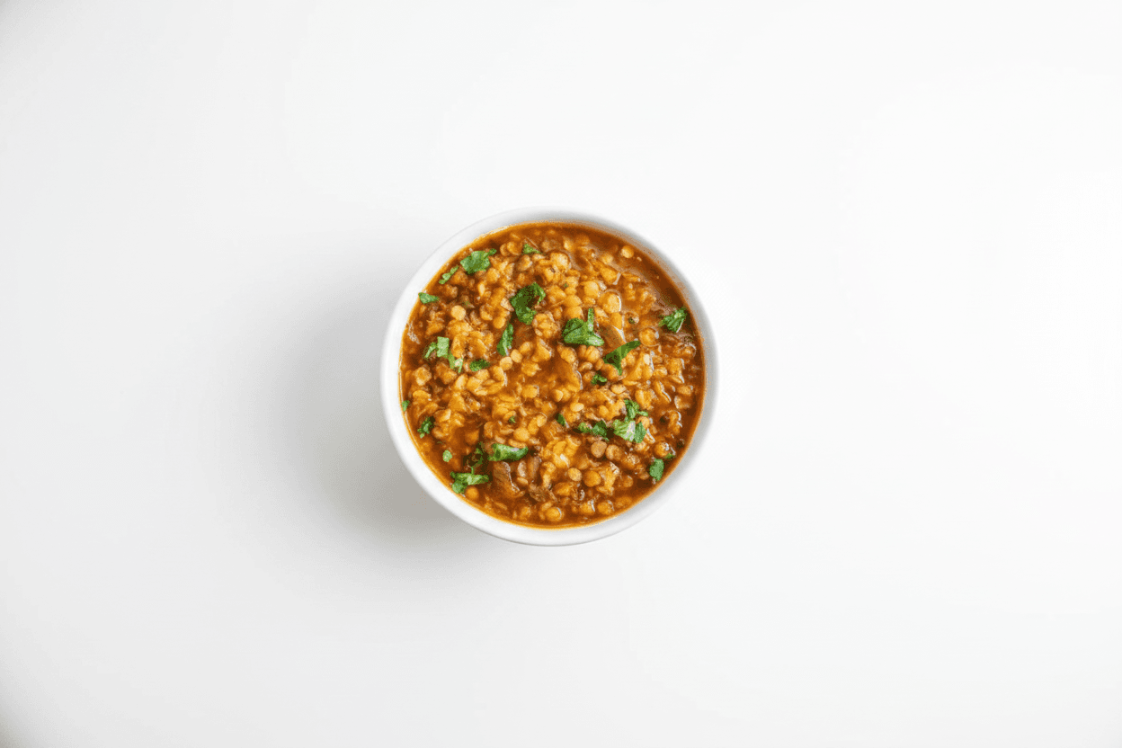 Sopa de Lentejas con Tocino y Jalapeño