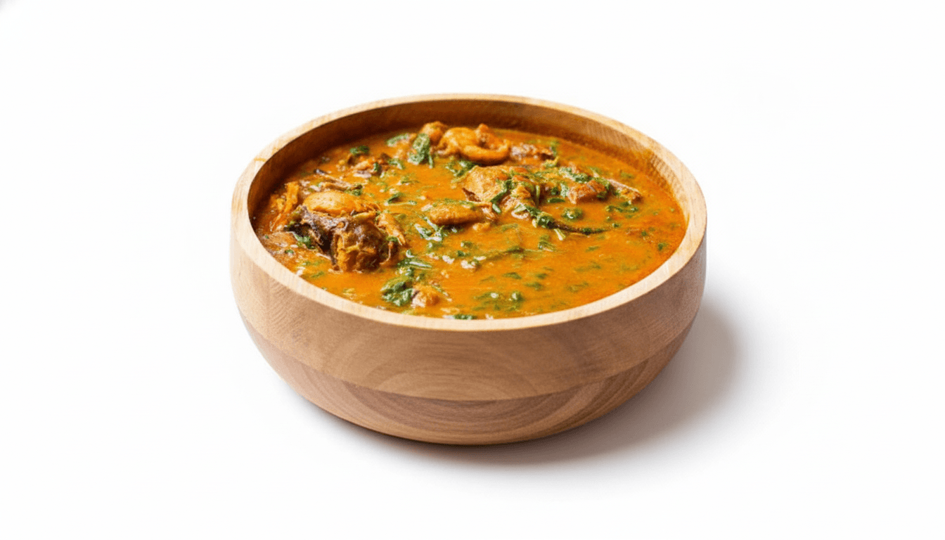 Ogbono Soup with Shrimp and Smoked Fish