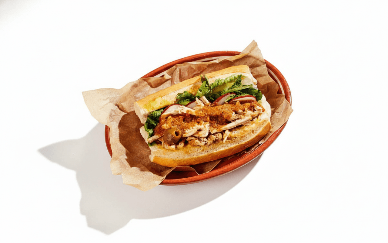 El Auténtico Pan con Pollo Salvadoreño