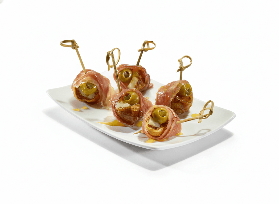 Paquetitos de Jamón Serrano con Alcachofa y Manchego