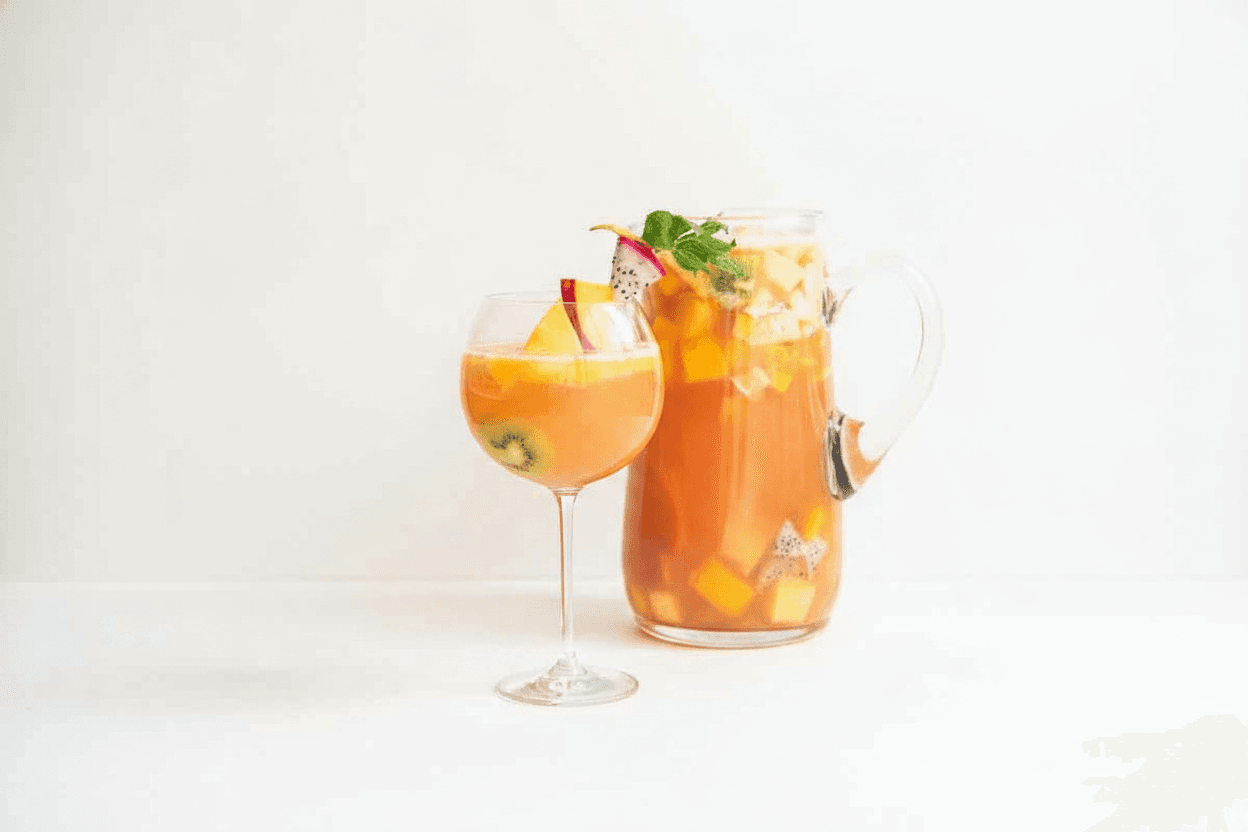 Sangría Blanca con Piña Asada