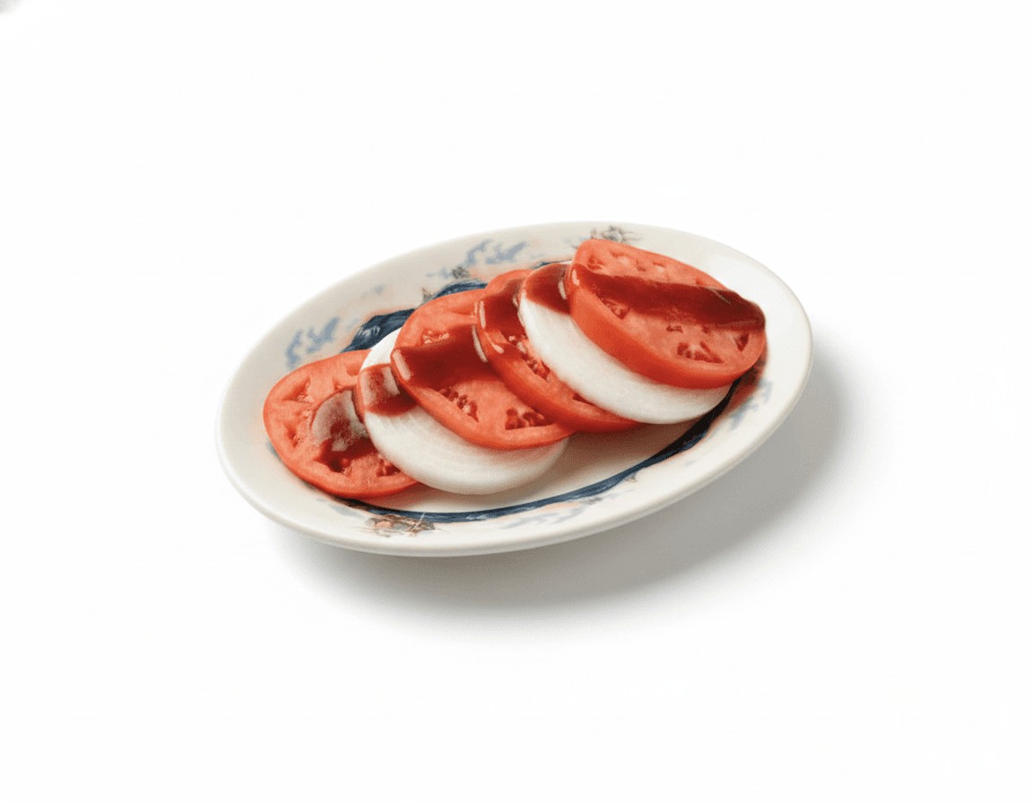 Luger Sliced Beefsteak Tomato and Sweet Onion Salad