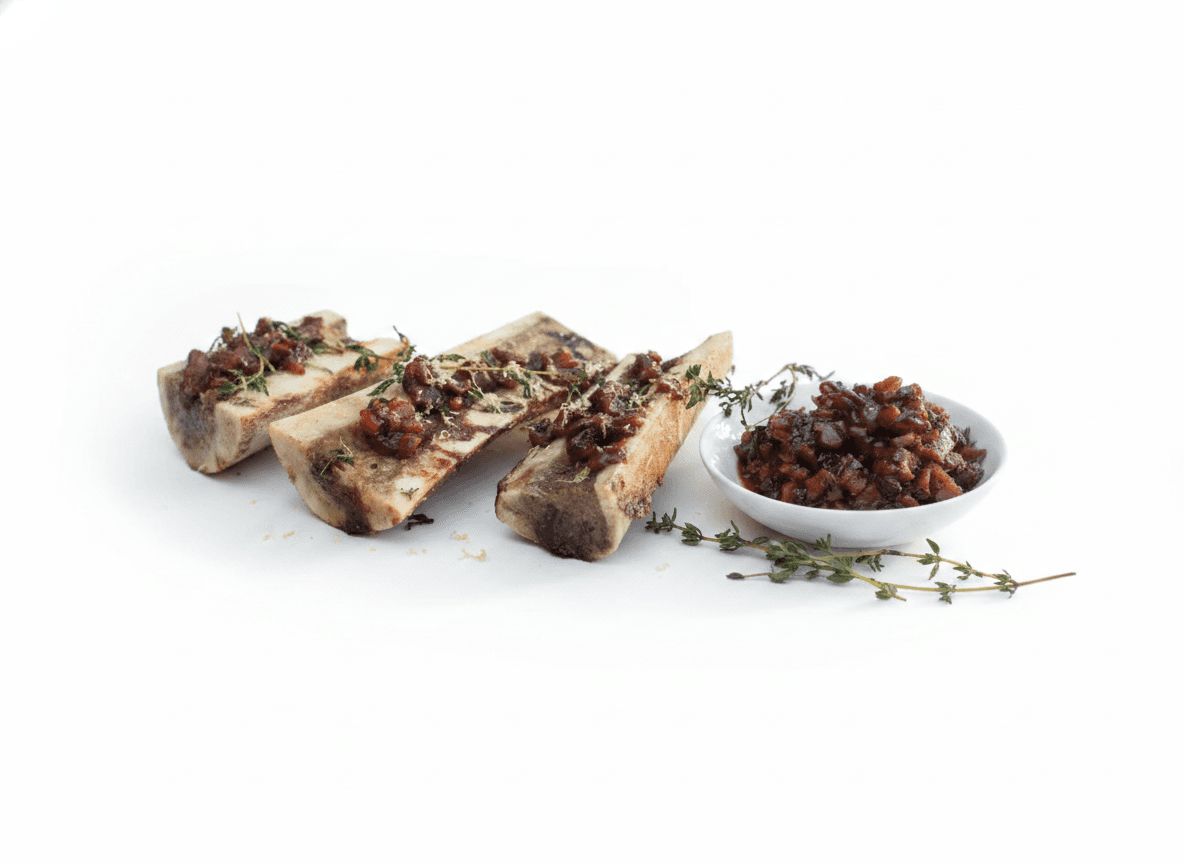 Roasted Bone Marrow with Red Onion Jam