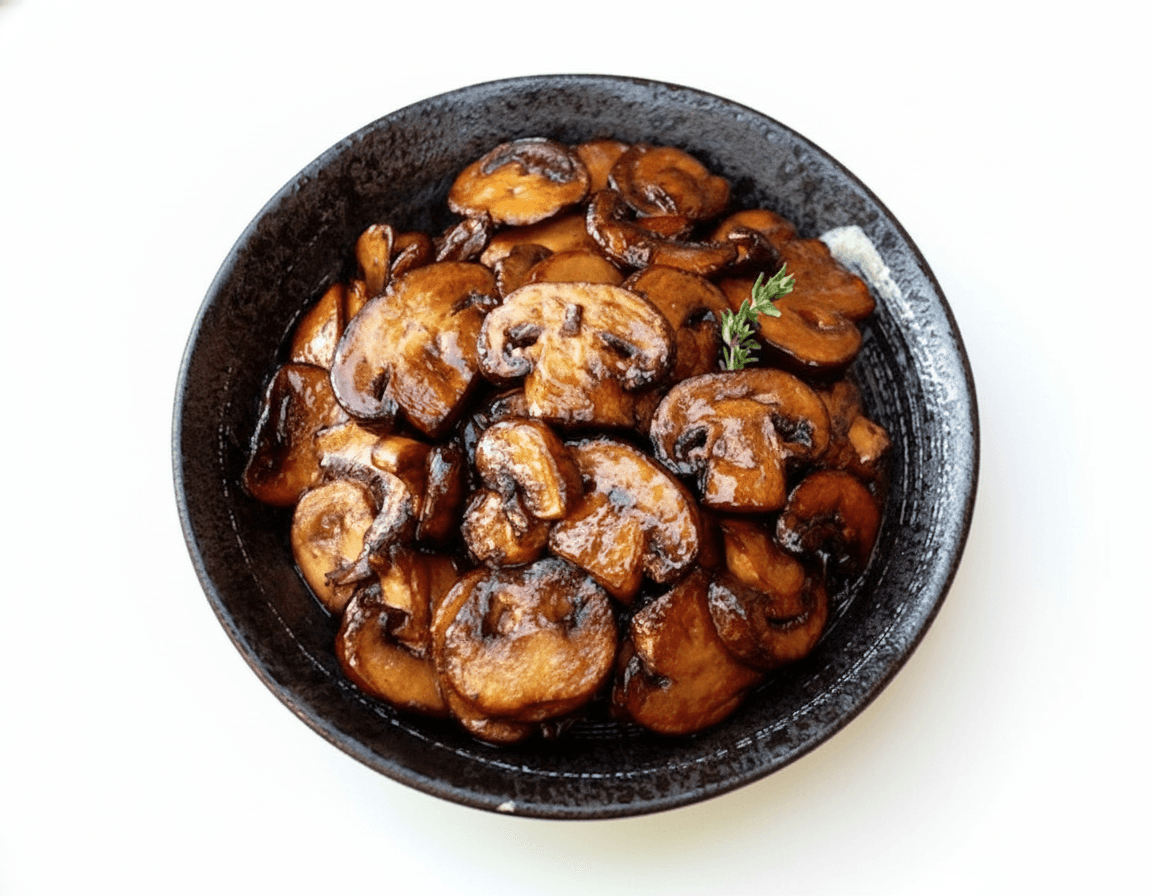 Sherry-Glazed Cast-Iron Steakhouse Mushrooms