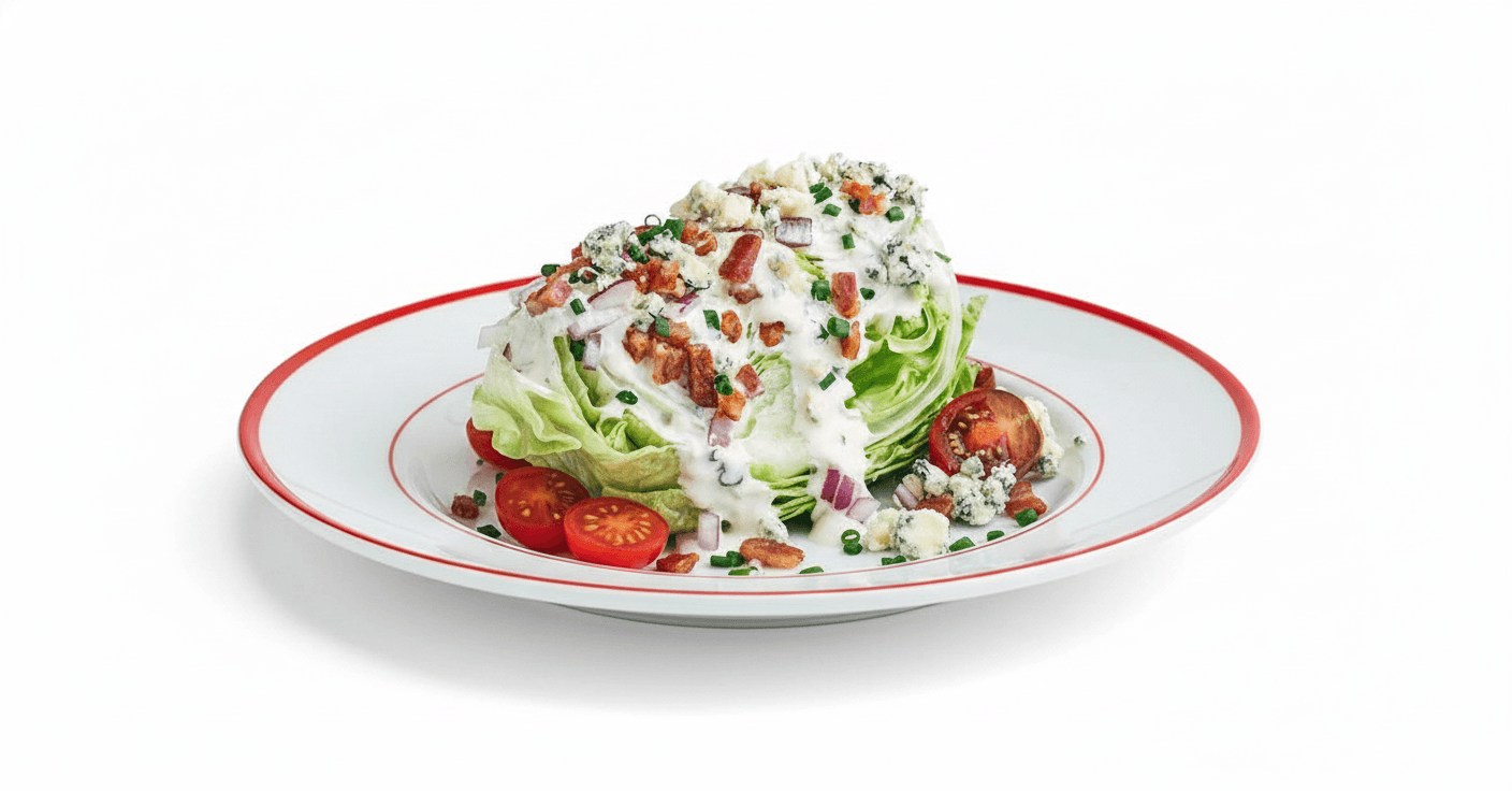The Imperial Iceberg Wedge with Roquefort and Slab Bacon