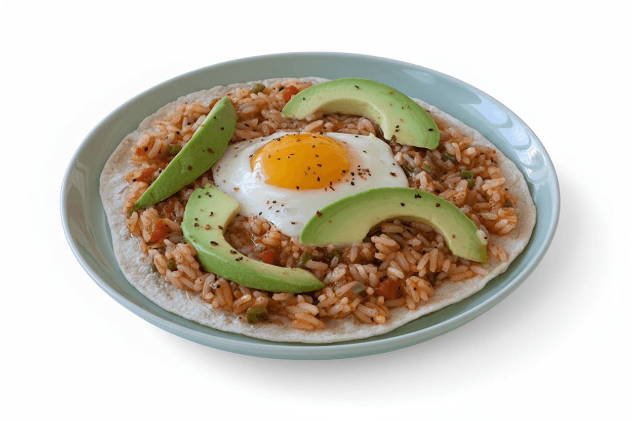 Arroz a la Mexicana con Huevo Frito
