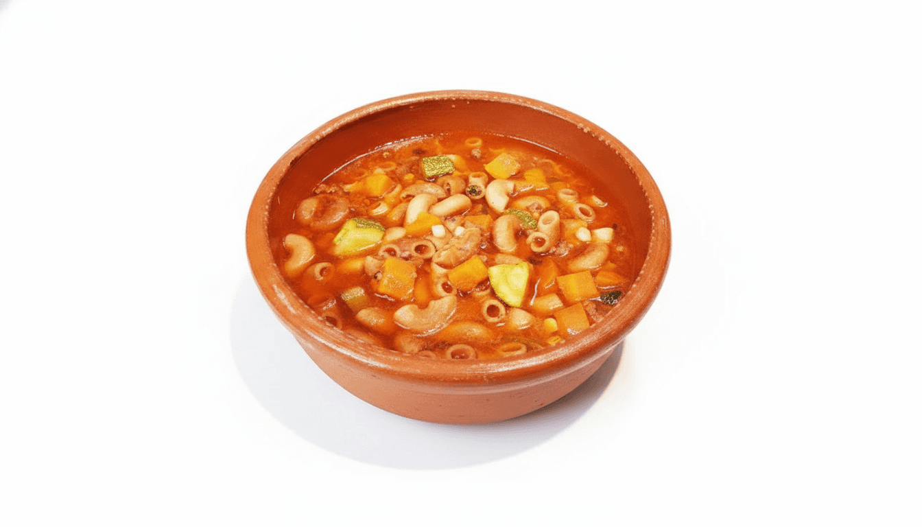Sopa de Coditos con Picadillo