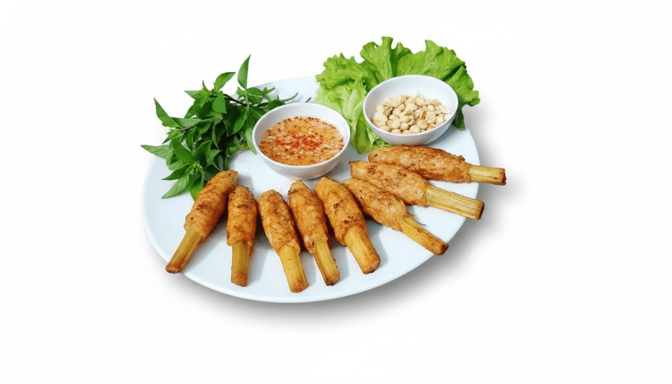 Chạo Tôm Bọc Mía