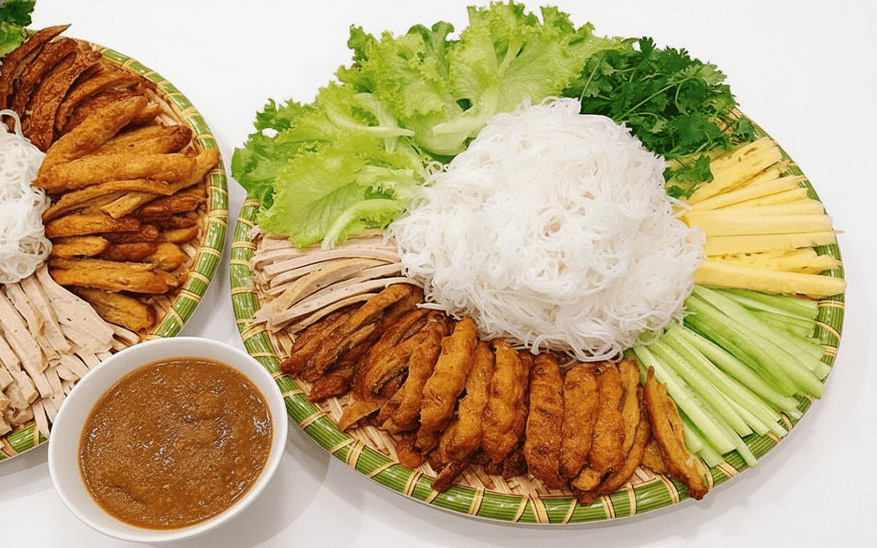 Nem Nướng Nha Trang Nồi Chiên Không Dầu