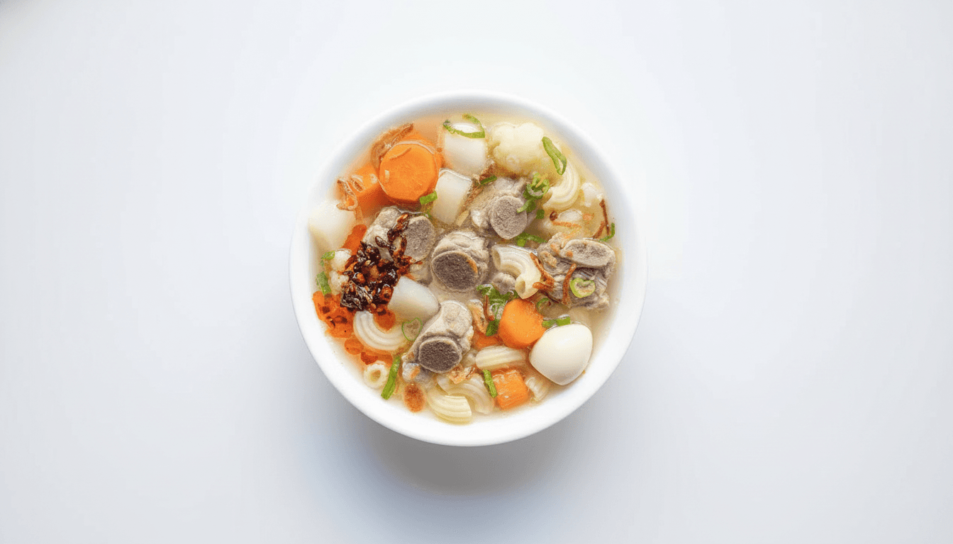 Súp Nui Sườn Heo