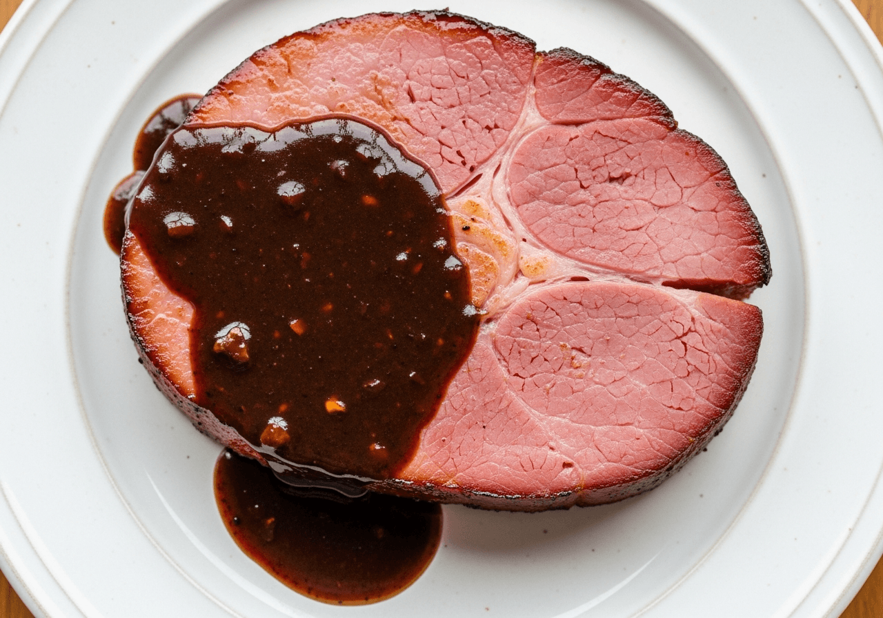 Authentic Country Ham with Black Coffee Red-Eye Gravy