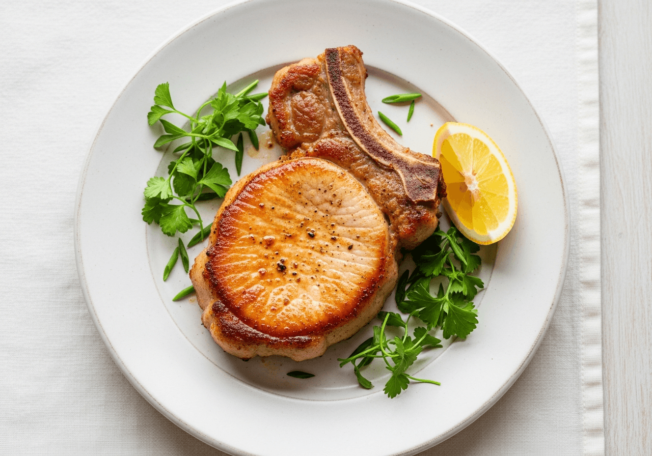 Paper Bag Pan-Fried Pork Chops