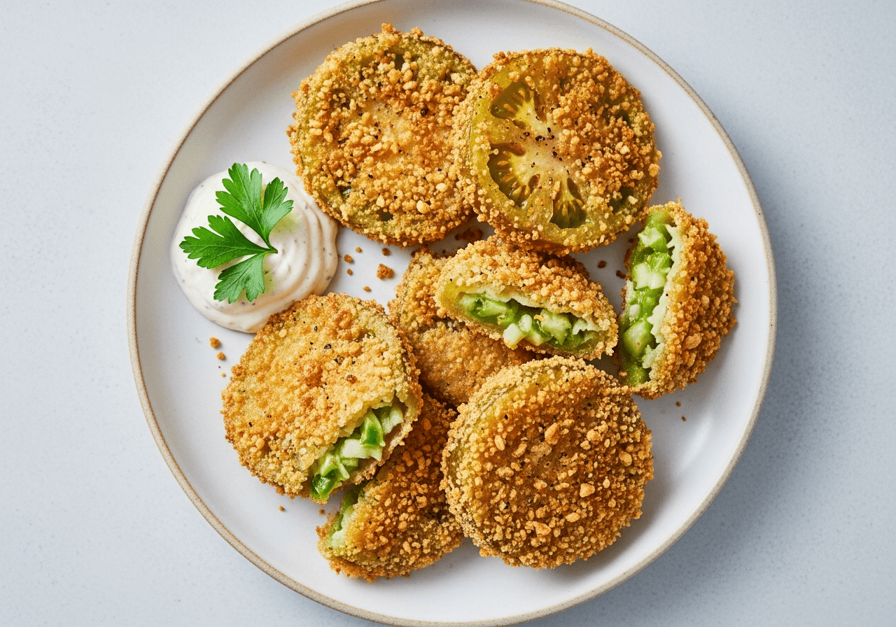 Shatteringly Crisp Fried Green Tomatoes