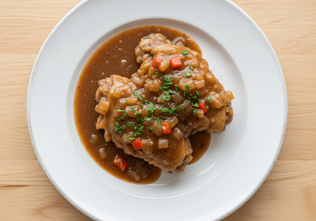 Slow-Braised Smothered Turkey Wings with Holy Trinity Gravy