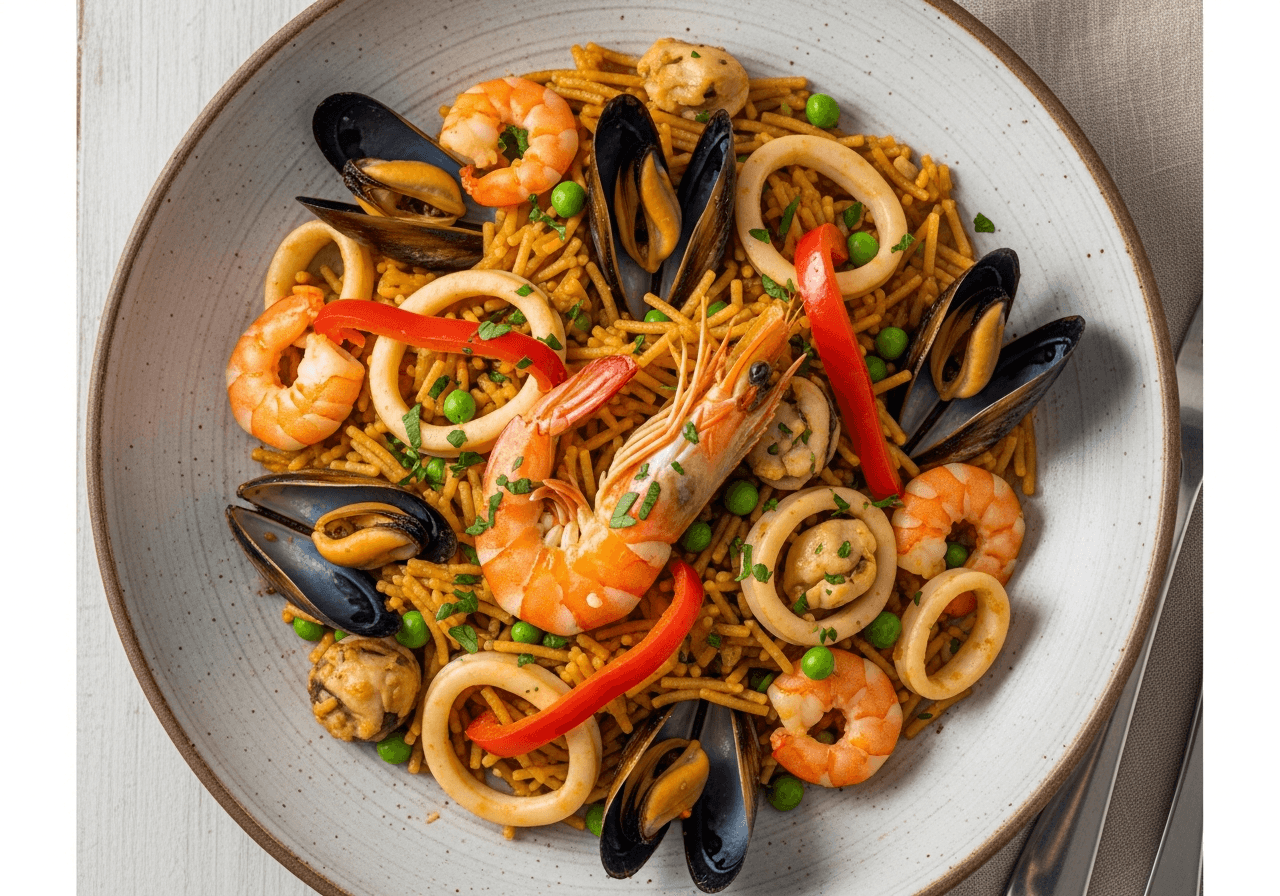 Fideuá Rápida de Marisco (The Sunday Paella Alternative)