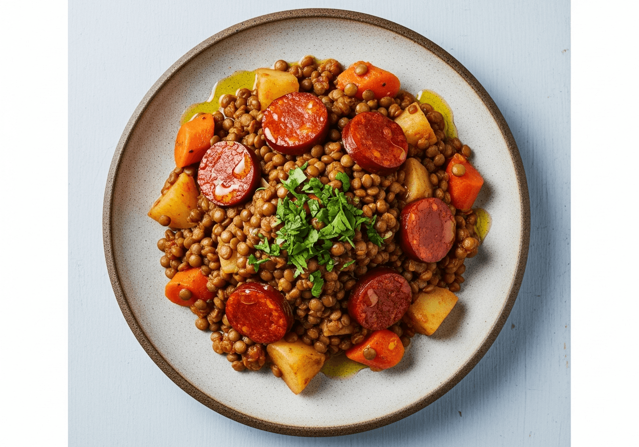 Lentejas Rápidas con Chorizo (The Weeknight Anchor)